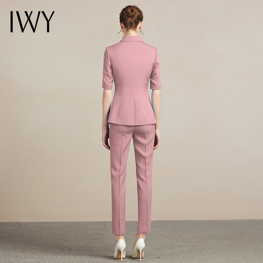 IWY/粉色面试套装女时尚高端简约OL西装工作服气质通勤职业正装212096P1+C1-粉色 商品图3