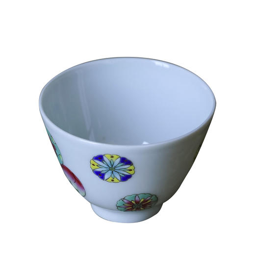 茶香记 景德镇仿古泥手绘粉彩皮球花主人杯110ml传统经典陶瓷茶杯 商品图4