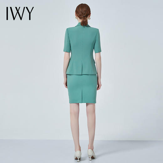 IWY/绿色西装工作服女套裙薄款时尚美容经理职业装气质面试正装CS11235 商品图3
