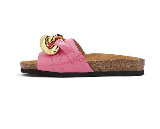 西村名物拖鞋女外穿夏季新款露趾平底凉鞋一字带牛皮凉拖鞋X21BJ23661 商品图2