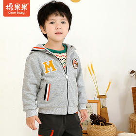 商场同款棉果果春秋季男童双纱磨毛大毛圈连帽运动外套M312100221461