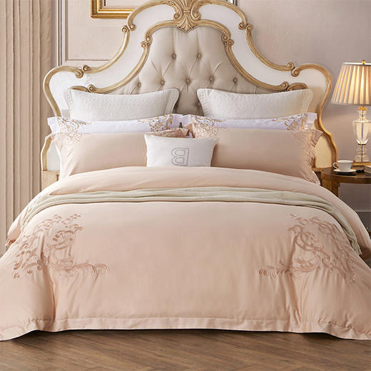 酒店品质| 梵瑞丝套件四件套 60S全棉贡缎面料 经典刺绣 高端品质（颜色可选） 商品图0