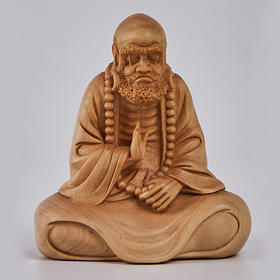  达摩黄杨木雕6*5cm  ZYXD