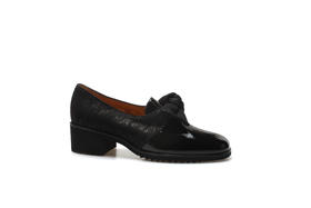 豪麟名鞋进口迪嘉女装牛移膜革深口皮鞋VA4147S黑色