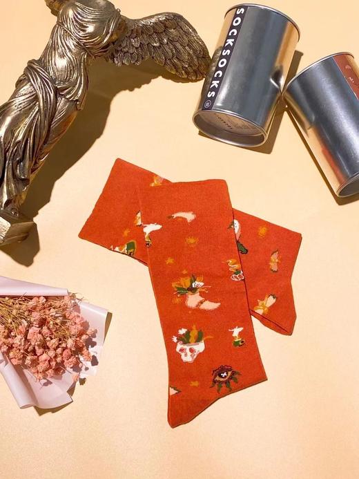 SIOICIKI 设计师联名款SAW3A039神奇植物时尚中筒袜 商品图1