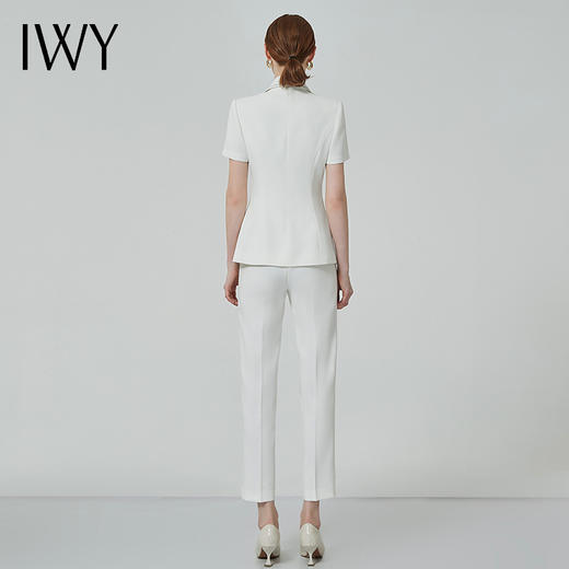 IWY/高端职业装套装女时尚修身上班商务正装气质通勤西装ol工作服CP11224白色 商品图3