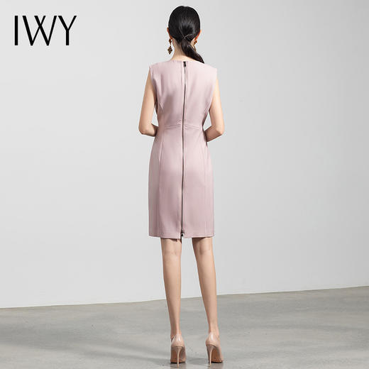 IWY/粉色无袖西装裙女薄款时尚气质职业装正装裙收腰显瘦韩版套裙Q0090 商品图3