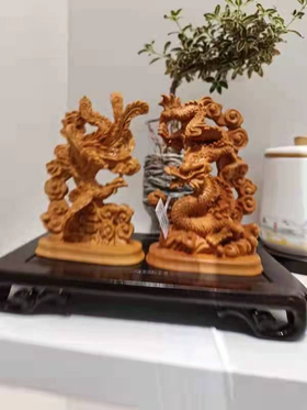 龙凤呈祥黄杨木