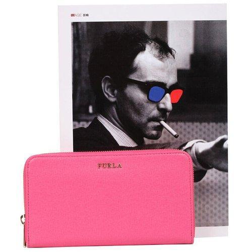 FURLA/芙拉女士Saffiano皮革长款玫粉色钱包手拿包826454 商品图3