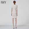 IWY/气质名媛职业装杏色西装套装女薄款时尚短袖套裙通勤商务工作服C10409+S10409米白 商品缩略图3