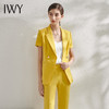 IWY/高端黄色西装套装气质女神范休闲薄款短袖通勤职业装工作服OL C10346+P10346 商品缩略图1