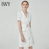 IWY/白色工作服女时尚高端职业装气质女神范修身通勤正装连衣裙Q11212白色 商品缩略图1