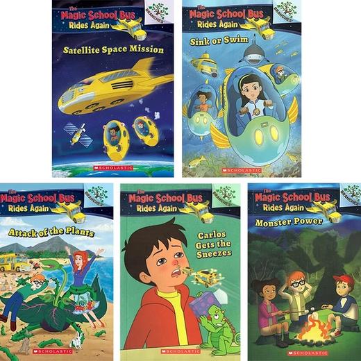 【彩图章节书版】AR 3.7 神奇校车The Magic School Bus 英文原版5册  学乐大树系列 儿童桥梁章节书 商品图1