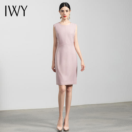 IWY/粉色无袖西装裙女薄款时尚气质职业装正装裙收腰显瘦韩版套裙Q0090 商品图2