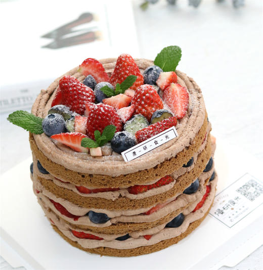 【生日蛋糕】巧克力裸蛋糕 商品图0