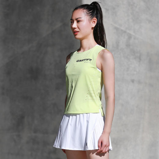 身体智慧 BODYWIT 女款 镂空无袖T恤 商品图3