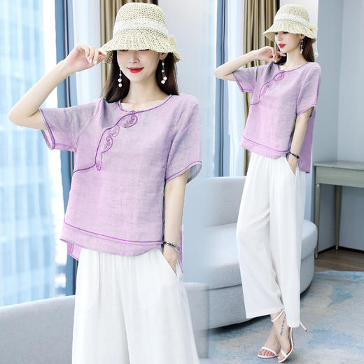 时尚优雅，气质绣花民族风两件套HR-YGYL2176 商品图2