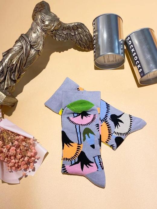 SIOICIKI  设计师联名款SSS2A059棕榈树中筒袜 商品图2