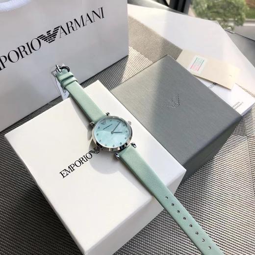 价值4000+ 高颜值 原单货！ARM*NI/阿M尼冰蓝炫彩变色贝母手表AR1959 淡绿色皮带 带原厂二维码 可查询真伪 预售 商品图1