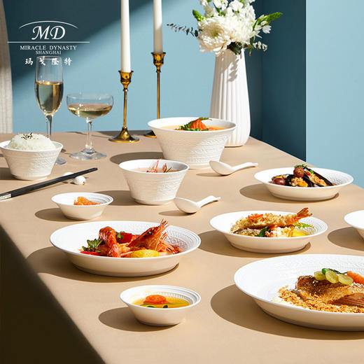 【云粉节】10楼玛戈隆特柿柿如意32头餐具事事如意--白色【6人份】吊牌价3999元活动价1699元 商品图4