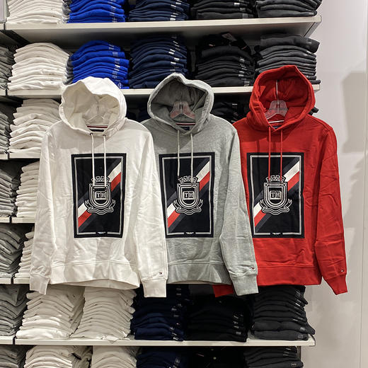  TOMMY HILFIGER 男士春秋新品TH大LOGO刺绣贴布套头卫衣 商品图1