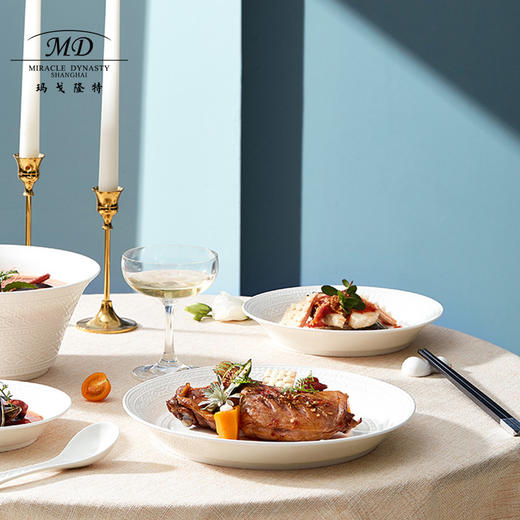 【云粉节】10楼玛戈隆特柿柿如意32头餐具事事如意--白色【6人份】吊牌价3999元活动价1699元 商品图5