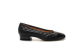 豪麟名鞋奥莱进口迪嘉女鞋皮鞋羊皮革V13P黑色  原价3660元