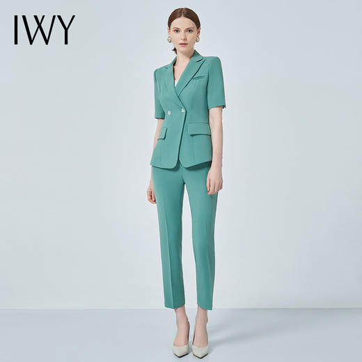 IWY/绿色西装工作服套装薄款气质西服ol高端职业装气质女神范CP11235 商品图2