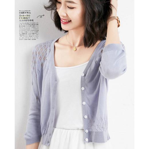 2021新款夏季薄冰丝针织开衫空调衫 商品图0