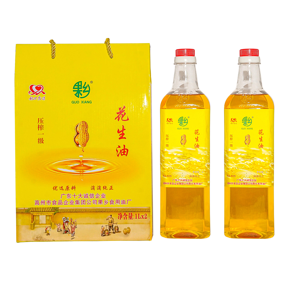 果乡压榨一级花生油 2L (1L×2罐)
