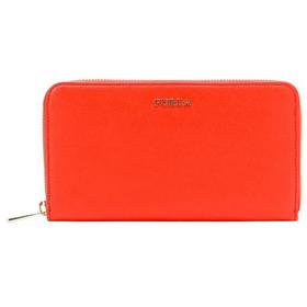 FURLA/芙拉女士Saffiano皮革橙红色长款钱包826449