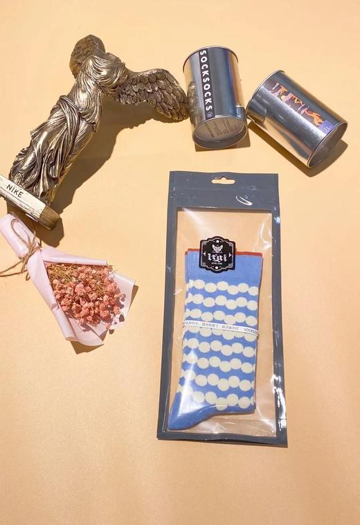 SIOICIKI  设计师联名款袜子SSS2A066珍珠波浪-天蓝 商品图3