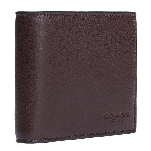 COACH/蔻驰Saffiano皮革男士短款对折钱包74991 商品图1