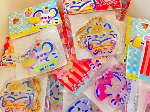 Ainoga丨滴胶闪粉珠链挂件（小） 商品图0