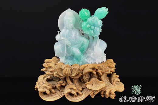 派瑞翡翠 翡翠摆件 糯种 绿色 商品图0