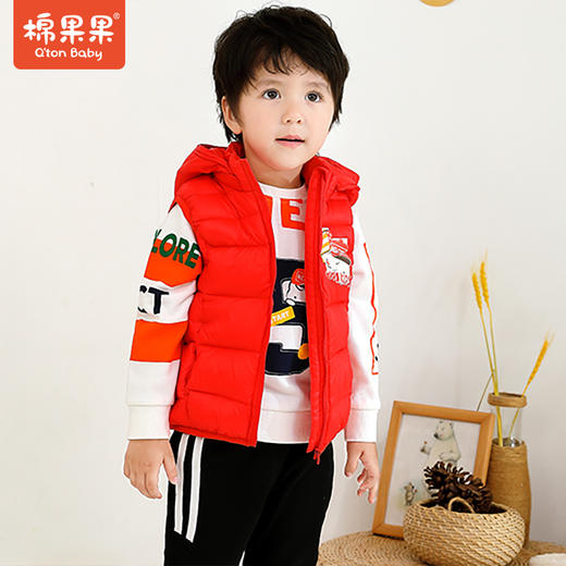 商场同款棉果果春秋季男童轻羽绒连帽马夹M302171321467 商品图5