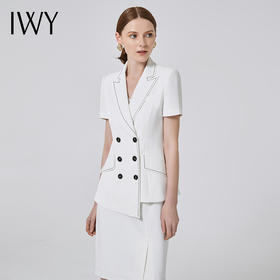 IWY/白色高端职业装气质女神范高级感西装套装女套裙播音正装CS11224白色