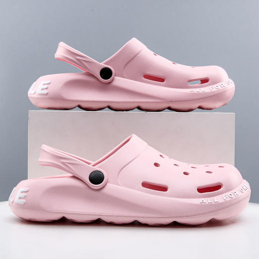 夏洞洞鞋男防滑软底外穿两用情侣男女沙滩凉鞋2021新款包头拖鞋男 商品图2