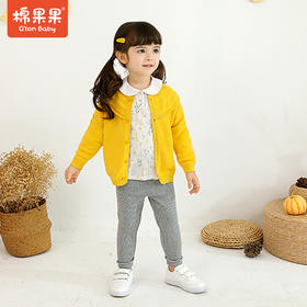 商场同款棉果果秋季女童纯棉线开衫毛衣M322161521496