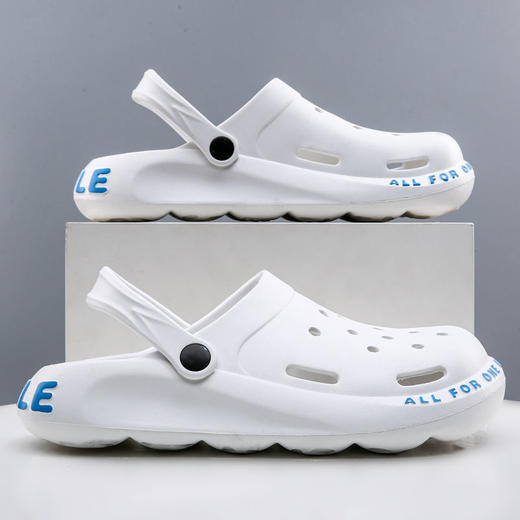 夏洞洞鞋男防滑软底外穿两用情侣男女沙滩凉鞋2021新款包头拖鞋男 商品图0