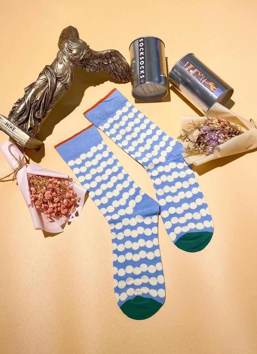 SIOICIKI  设计师联名款袜子SSS2A066珍珠波浪-天蓝 商品图0