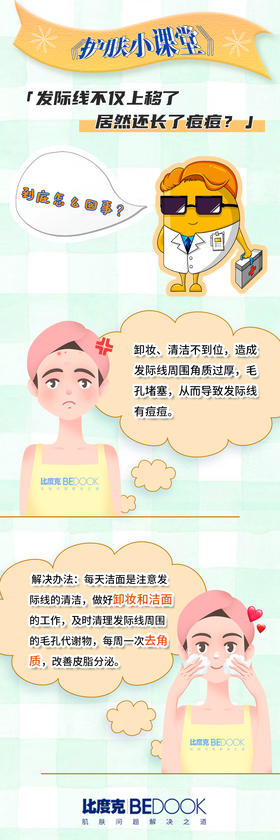 发际线不仅上移了 居然还长了痘痘？ 🙂到底怎么回事？