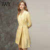 IWY/黄色职业西装连衣裙不规则设计高级感时尚气质优雅时髦工装OL Q11363-Y 商品缩略图0