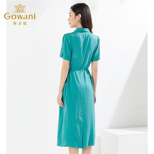 乔万尼真丝v领连衣裙夏季气质休闲桑蚕丝EI2E879 商品图3