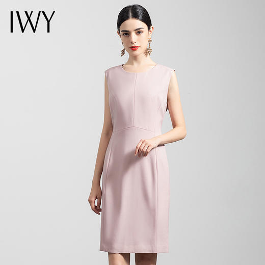 IWY/粉色无袖西装裙女薄款时尚气质职业装正装裙收腰显瘦韩版套裙Q0090 商品图1