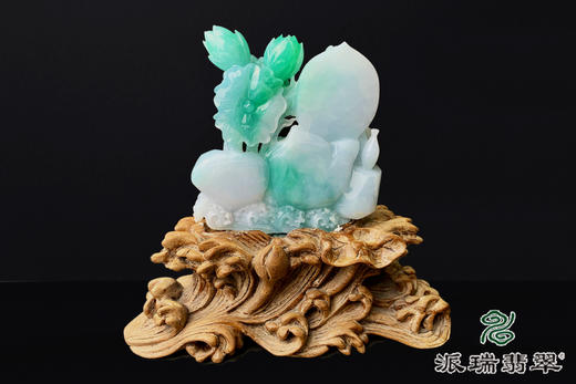 派瑞翡翠 翡翠摆件 糯种 绿色 商品图1