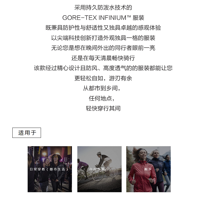 S42115 GORE-TEX  INFINIUM男式休闲防风连帽夹克
