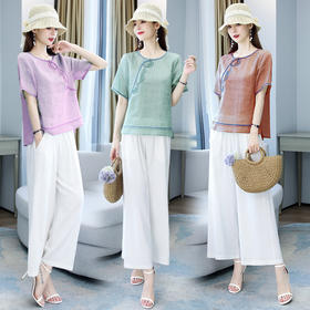 时尚优雅，气质绣花民族风两件套HR-YGYL2176