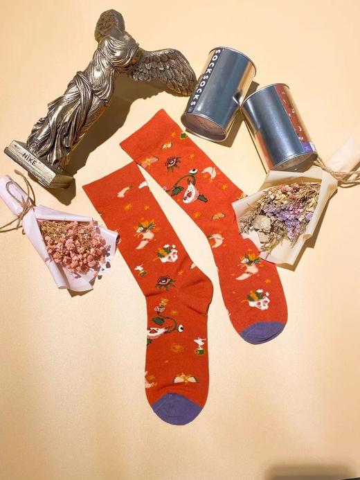 SIOICIKI 设计师联名款SAW3A039神奇植物时尚中筒袜 商品图0