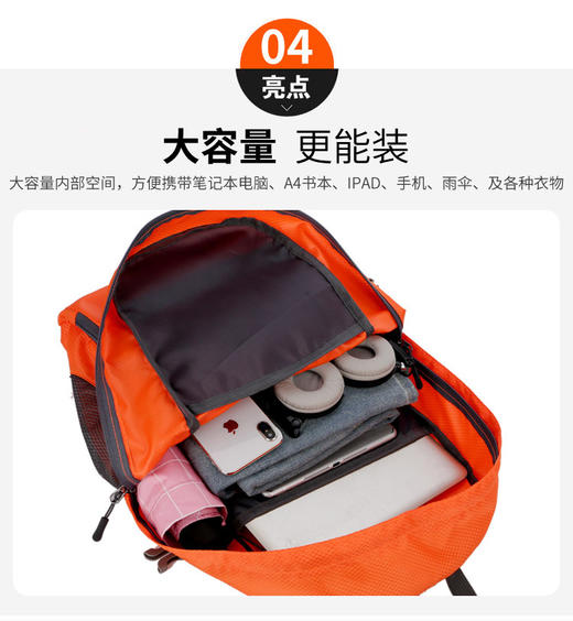 大容量折叠双肩背包男女户外运动超轻旅行包袋收纳礼品背包定制 商品图3